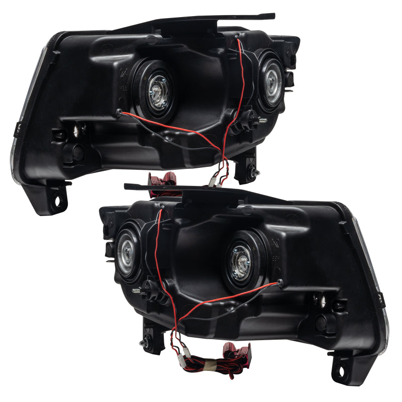 Oracle 11-13 Jeep Grand Cherokee Pre-Assembled Halo Headlights (Non HID) Chrome - Blue SEE WARRANTY - 7070-002