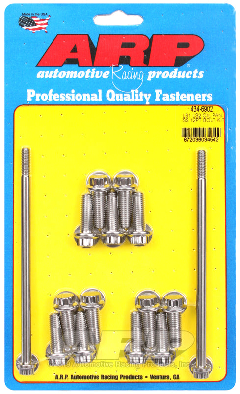 ARP Chevy LS1 LS2 Stainless Steel 12 Point Oil Pan Bolt Kit - 434-6902