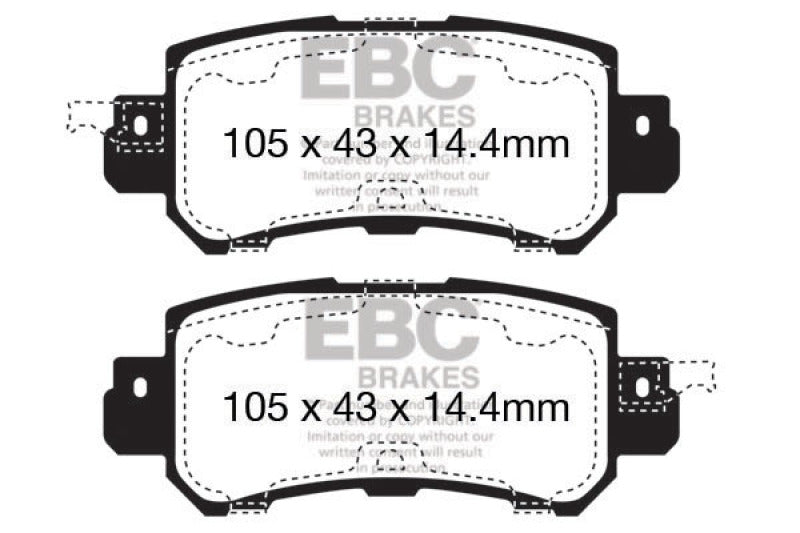 EBC 12+ Mazda CX-5 2 Ultimax2 Rear Brake Pads - UD1624