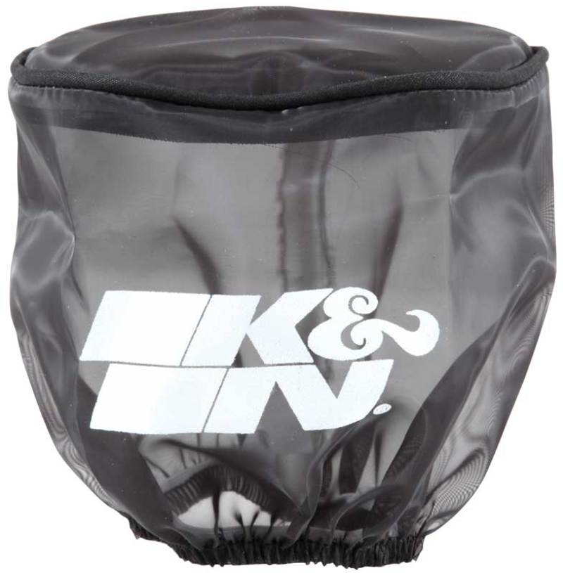 K&N Black DryCharger Round Straight Air Filter Wrap 4.5in ID x 4in H - RB-0900DK by K&N Engineering - front view