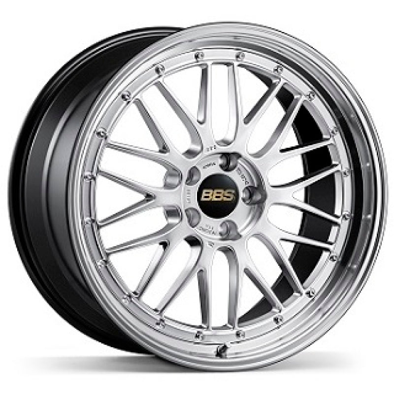 BBS LM 20x12 5x130 ET72 CB71.6 Diamond Silver Wheel w/ Diamond Cut Machined Lip - LM473DSPK-BKBD by BBS