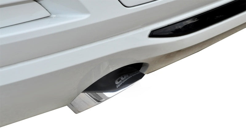 Corsa 2012-17 BMW 335i Sedan RWD F30 3in Polished Touring Dual Rear Single 3.5in Tip Cat-BackExhaust - 14937