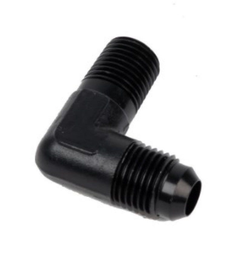 Aeromotive Fitting Elbow 1/4in-MNPT to AN-06 90-Deg Black - 15666