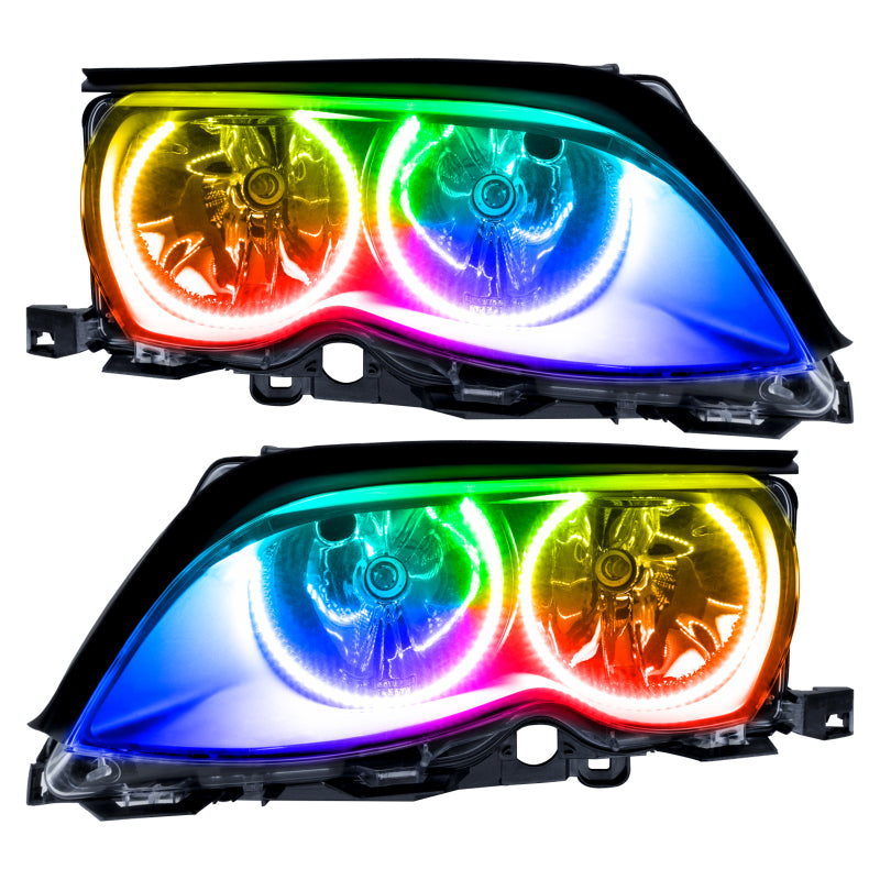 Oracle 02-05 BMW 3 Series SMD HL - Black - ColorSHIFT w/o Controller SEE WARRANTY - 7104-334