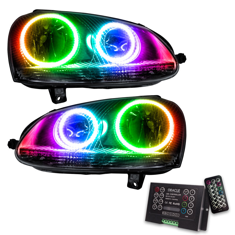 Oracle 06-10 Volkswagen Jetta SMD HL - Chrome - ColorSHIFT w/ 2.0 Controller - 7098-333