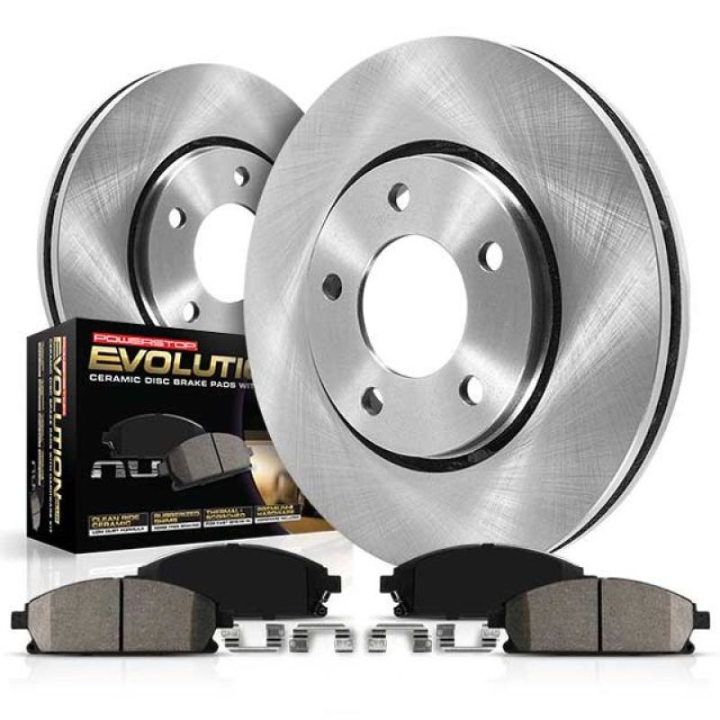Power Stop 11-14 Chrysler 200 Front Autospecialty Brake Kit - KOE3032 for 2007-2020 Mitsubishi Outlander - angle view