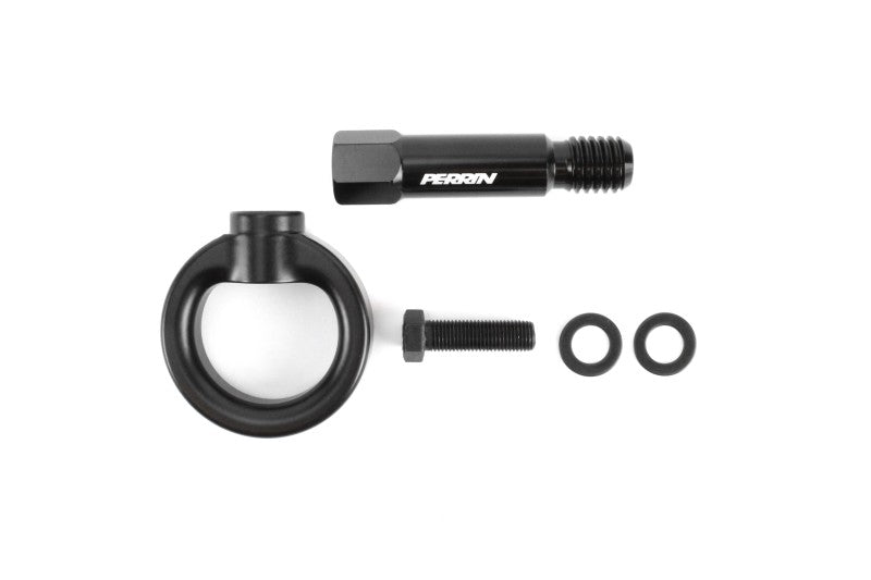 Perrin 20+ Toyota Supra Tow Hook Kit (Rear) - Black - PTP-BDY-250BK