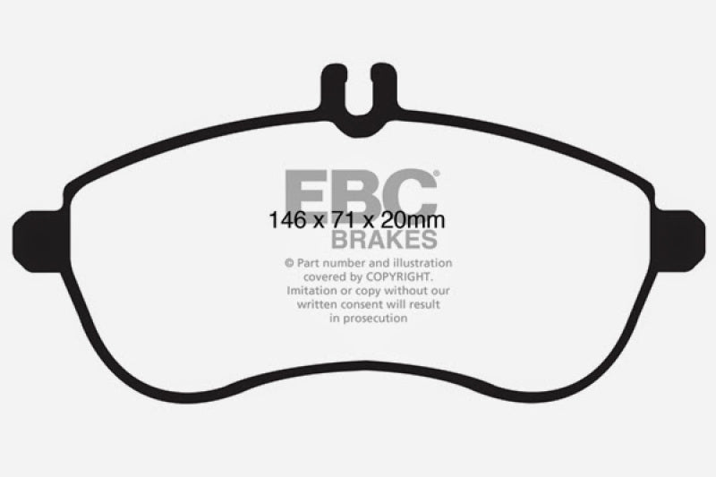 EBC 12-14 Mercedes-Benz C250 (W204) 1.8 Turbo Greenstuff Front Brake Pads - DP21989