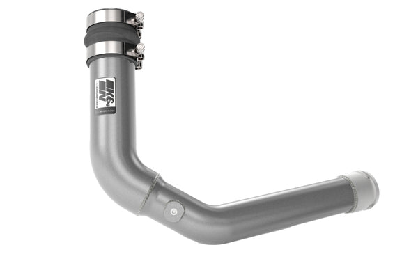 K&N 22-23 Subaru WRX 2.4L H4 Aluminum Charge Pipe Kit - Gunmetal Gray - 77-1017KC for 2022-2025 Subaru WRX - front view