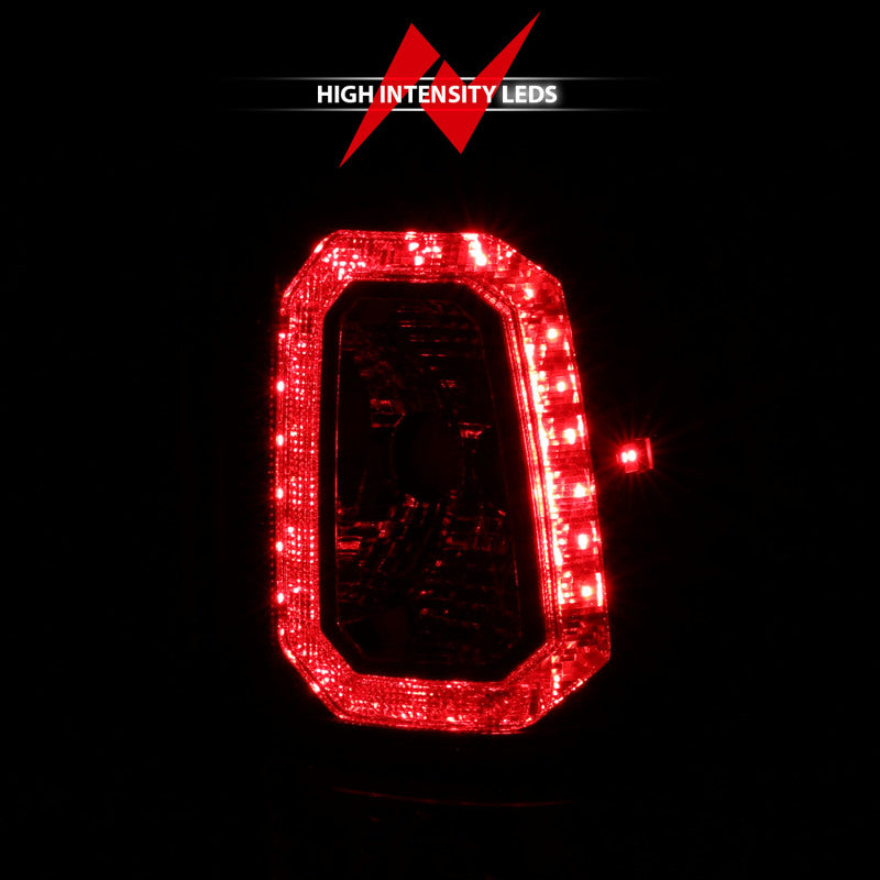 ANZO 2003-2006 Chevy Silverado 1500 LED Taillights Plank Style Chrome With Red/Clear Lens - 311329