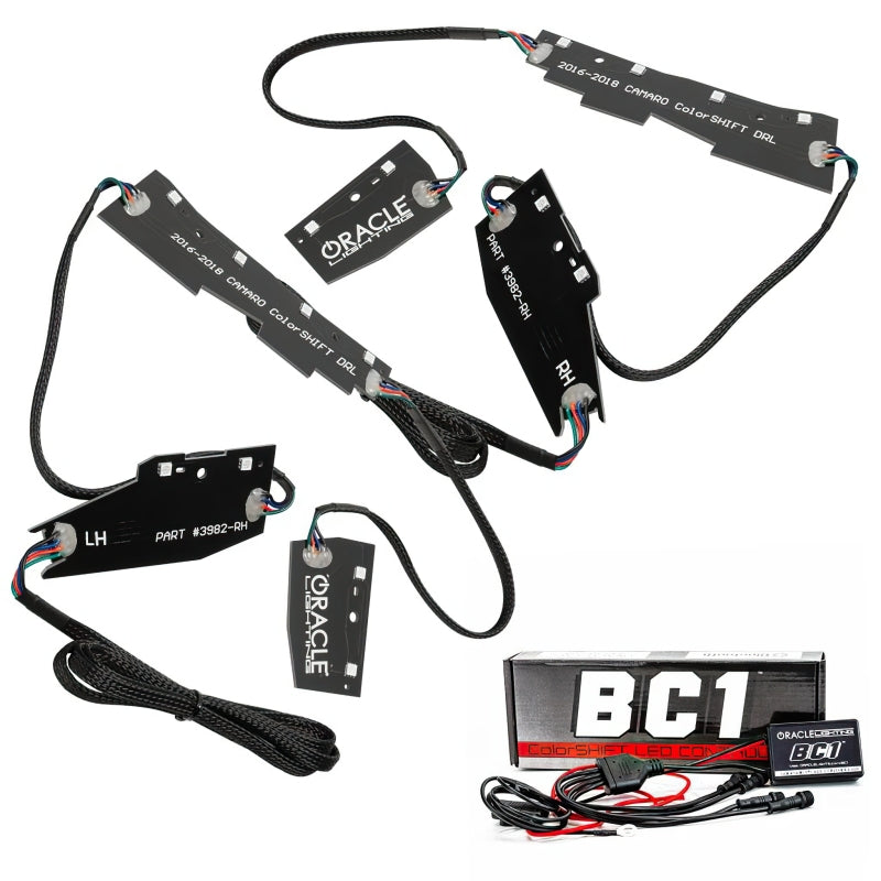 Oracle 16-18 Chevy Camaro RGB+W Headlight DRL Upgrade Kit - ColorSHIFT w/ BC1 Cntrl SEE WARRANTY - 1345-335