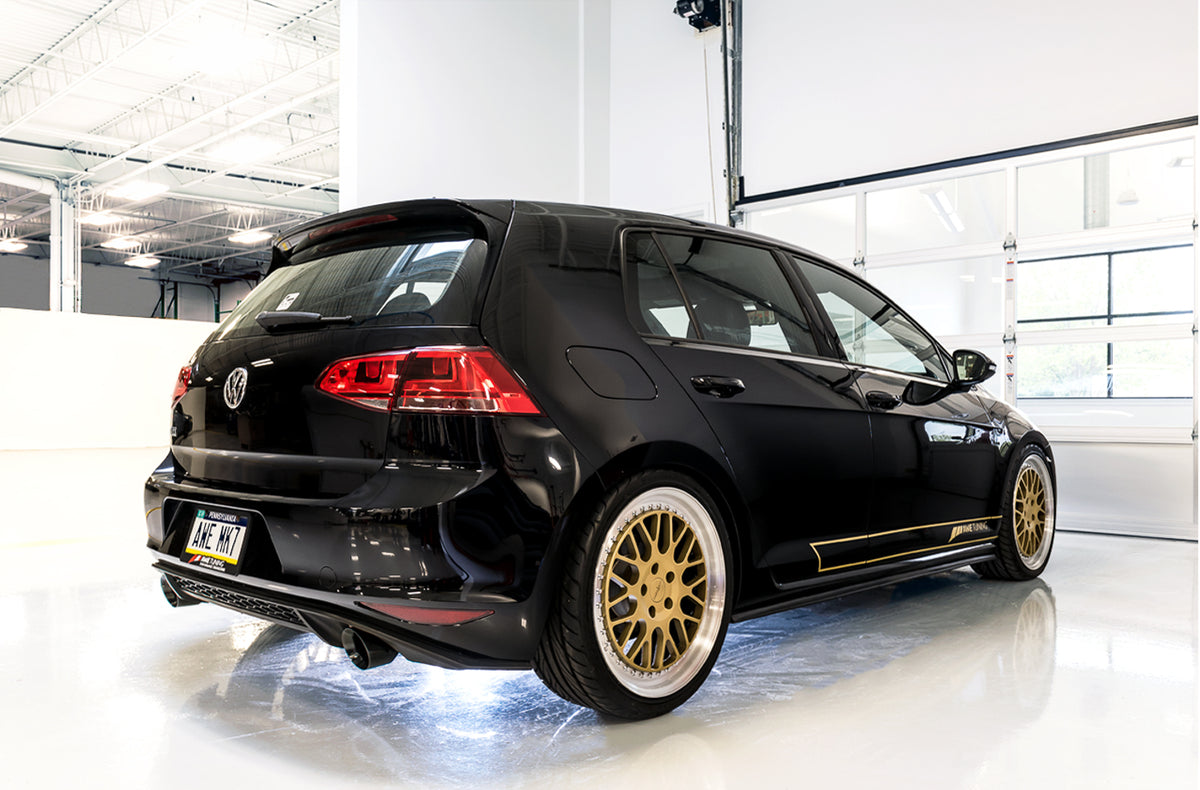 AWE Tuning VW MK7 GTI Track Edition Exhaust - Diamond Black Tips - 3020-33024