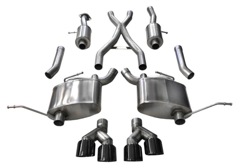 Corsa 2014-2021 Jeep Grand Cherokee 3.6L V6 Black Sport Cat-Back Exhaust - 14984BLK