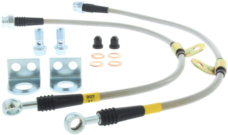 StopTech 14-18 Ford Fiesta ST Stainless Steel BBK Front Brake Lines - 950.61015