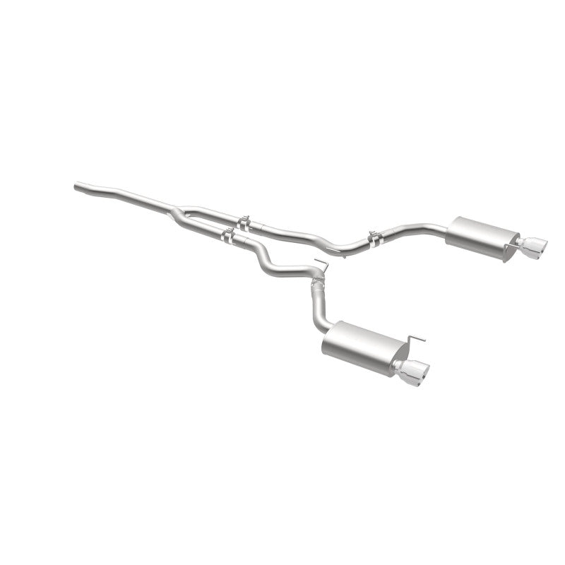 MagnaFlow Cat Back, SS, 2.5in, Street, Dual Split Polished 4.5in Tips 2015 Ford Mustang Ecoboost - 19097