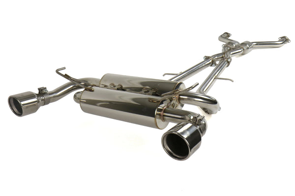 Invidia 09+ 370Z Gemini Rolled Stainless Steel Tip Cat-back Exhaust - HS09N7ZGIS for 2009-2016 Nissan 370Z - front view