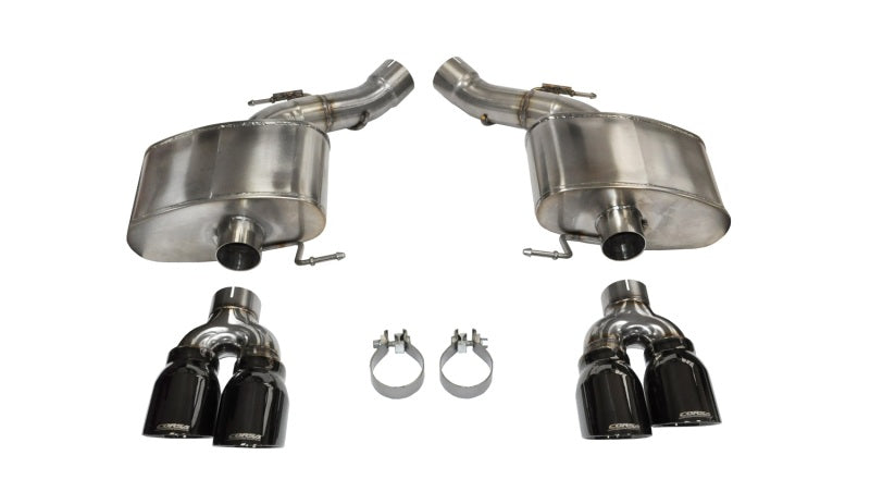 Corsa 2012-2017 BMW M6 F12 / F13 / F06 Black Sport Axle-Back Exhaust - 14929BLK for 2012-2018 BMW M6 - front view