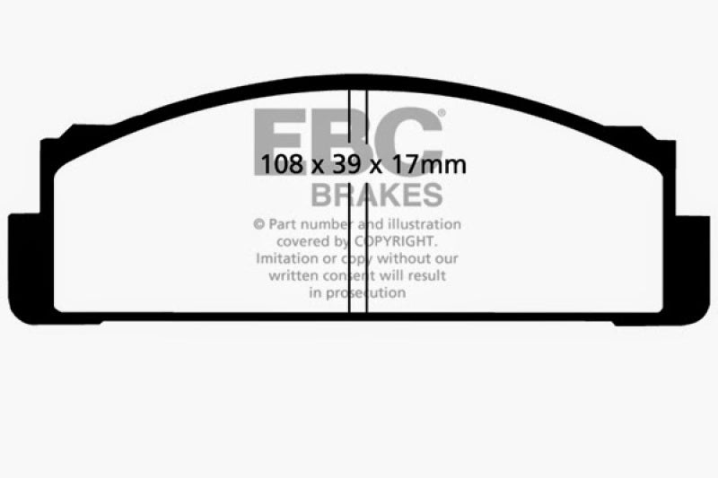 EBC 68-83 Fiat 124 1.6 Greenstuff Front Brake Pads - DP2116