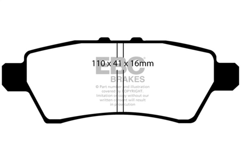 EBC 05-12 Nissan Pathfinder 4.0 Yellowstuff Rear Brake Pads - DP41748R