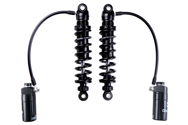Ohlins 14-26 Harley FL Touring STX 36 Twin Blackline 12in Blk Reservoir Shocks - Heavy Duty Springs - HD 050S2