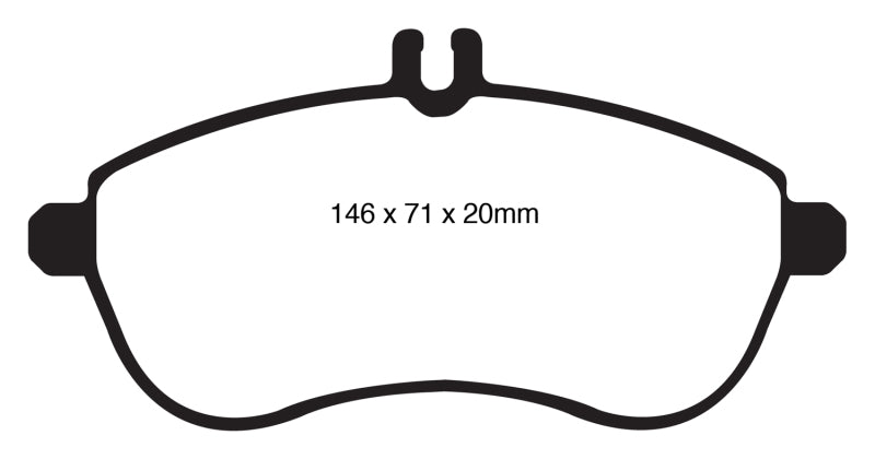 EBC 12-14 Mercedes-Benz C250 (W204) 1.8 Turbo Redstuff Front Brake Pads - DP31989C