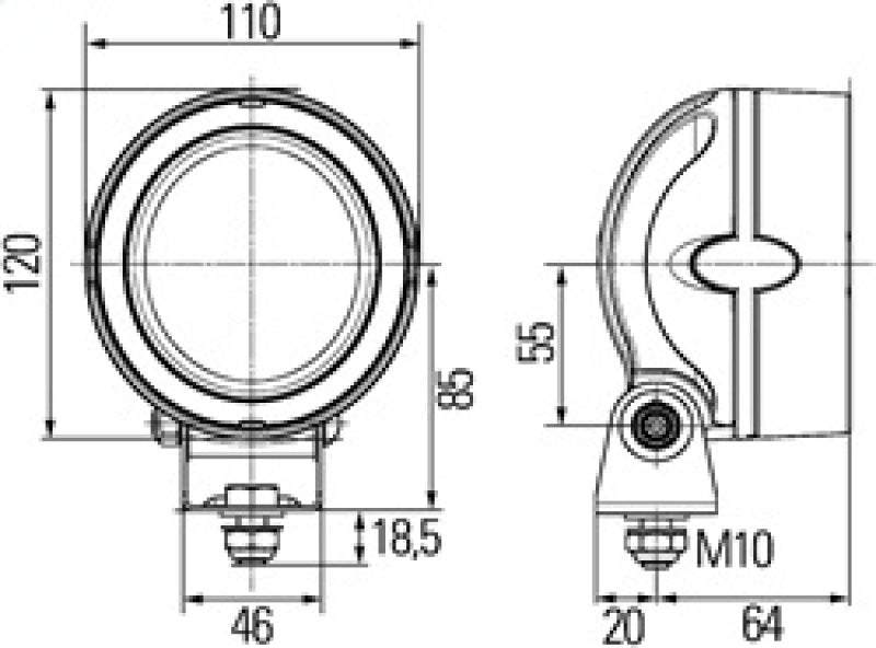 Hella Work Lamp Na 0Gr Md1224 Lt Mb3 1Gm - 996136311