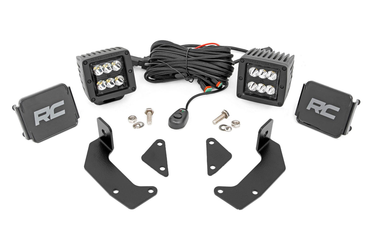 LED Light Kit | Cage Mount | 2&quot; Black Pair | CFMoto UForce 1000/1000XL