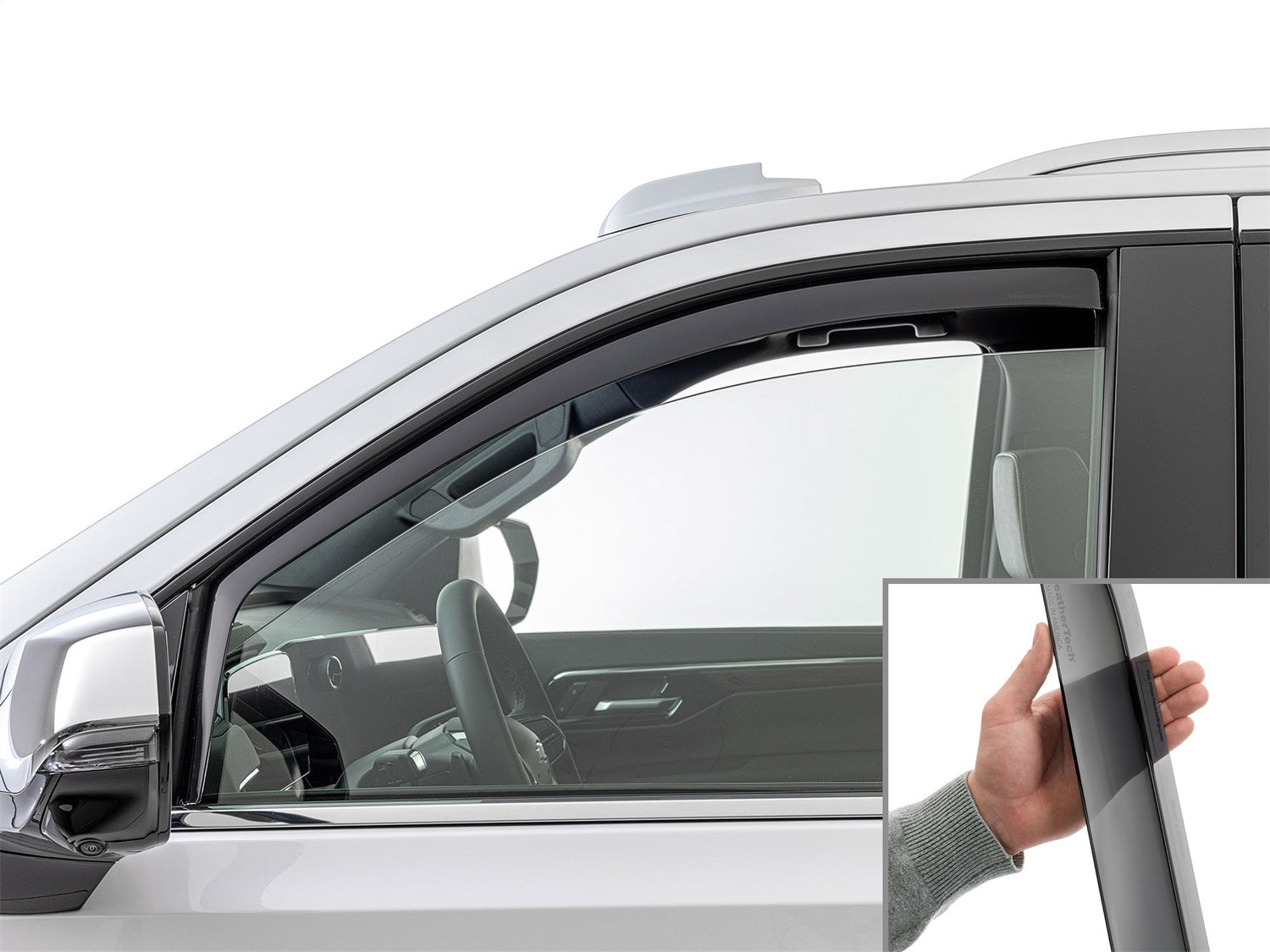 Weathertech - Side Window Deflector - Front Dark Tint for Escalade / Suburban / Tahoe / Yukon - 801010IM