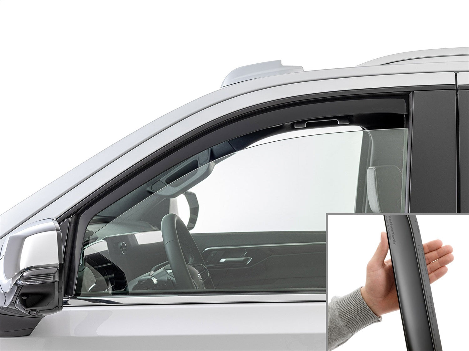 Weathertech - Side Window Deflector - Front Matte Black Tint for Escalade / Suburban / Tahoe / Yukon - 801010IMB