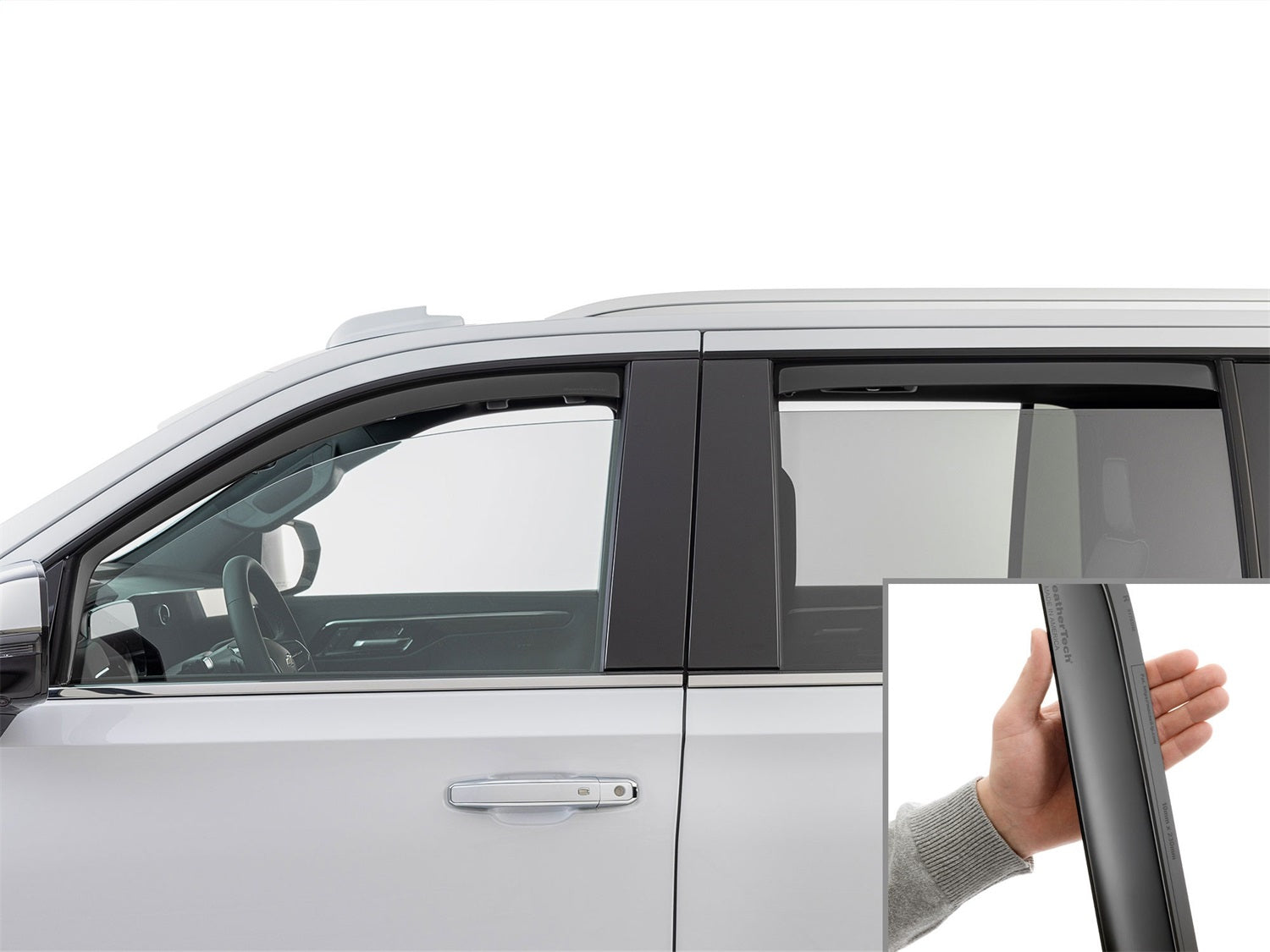 Weathertech - Side Window Deflector Set - Front And Rear Matte Black Tint 21-26 Cadillac Escalade / 21-26 Chevrolet Subu