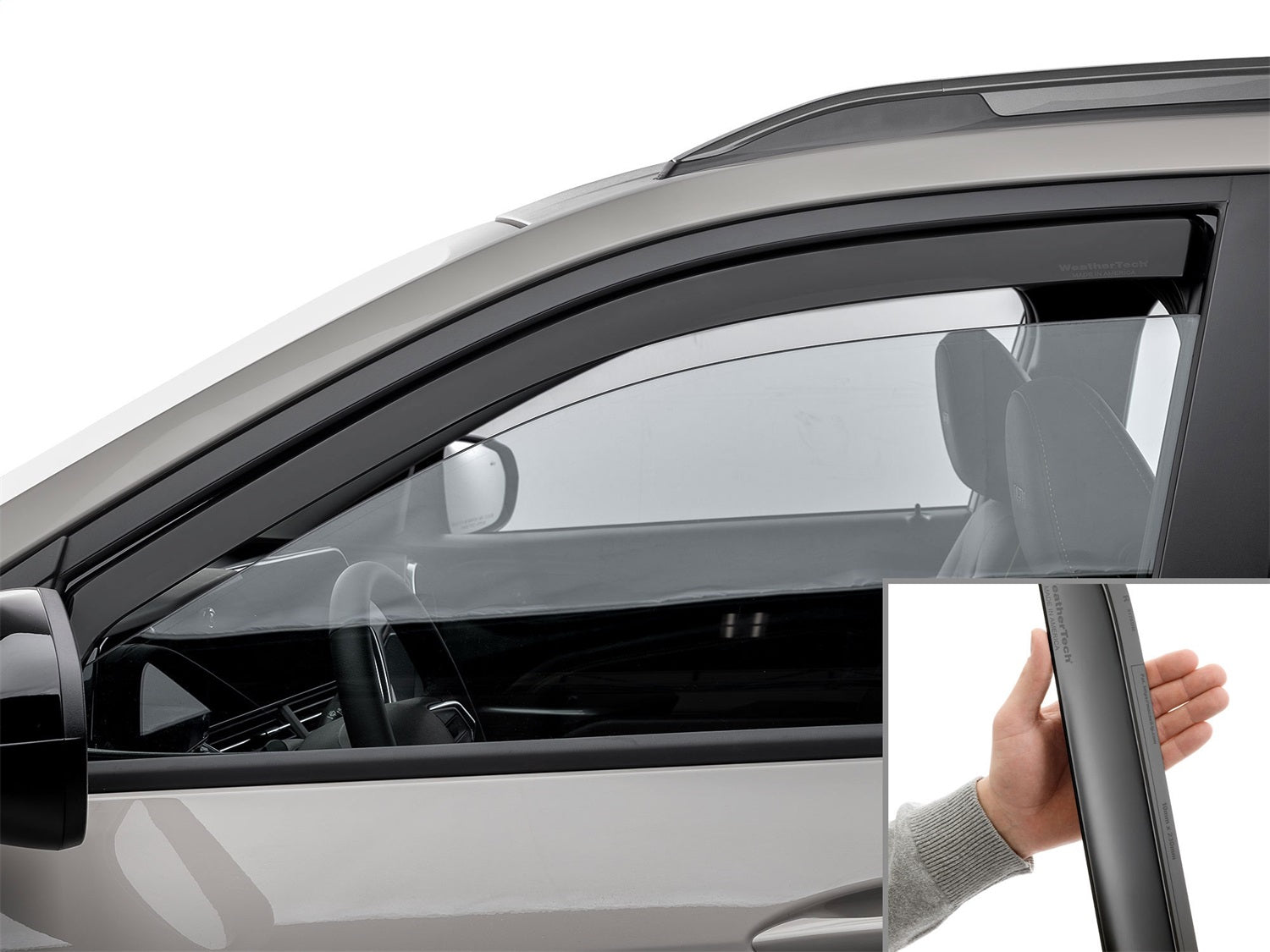 Weathertech - Side Window Deflector - Front Matte Black Tint - 801076IMB