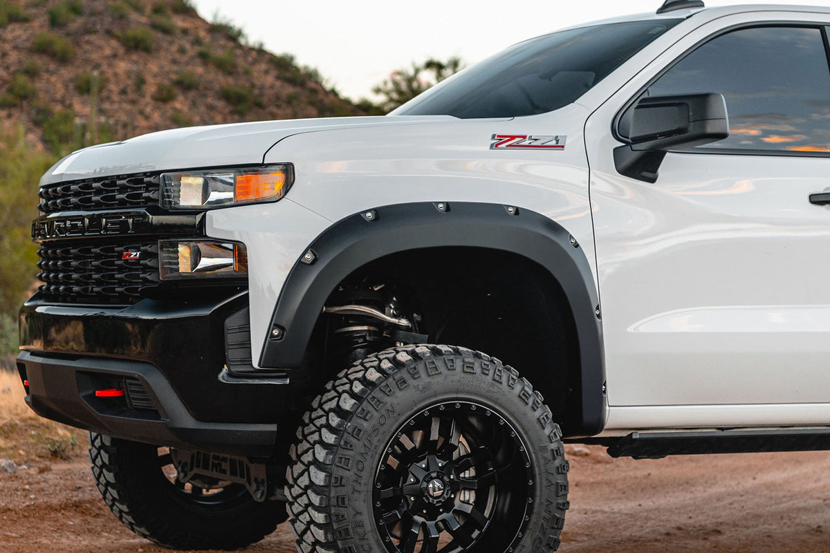 Pocket Fender Flares | GLT Glacier Blue | Chevy Silverado 1500 2WD/4WD (2022-2024)