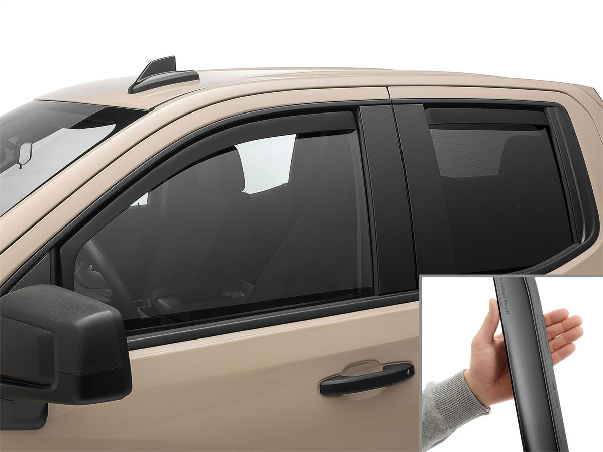 Weathertech - Side Window Deflector Set - Front And Rear Matte Black Tint 19-26 Silverado 1500 / 19-26 Sierra 1500 - 869