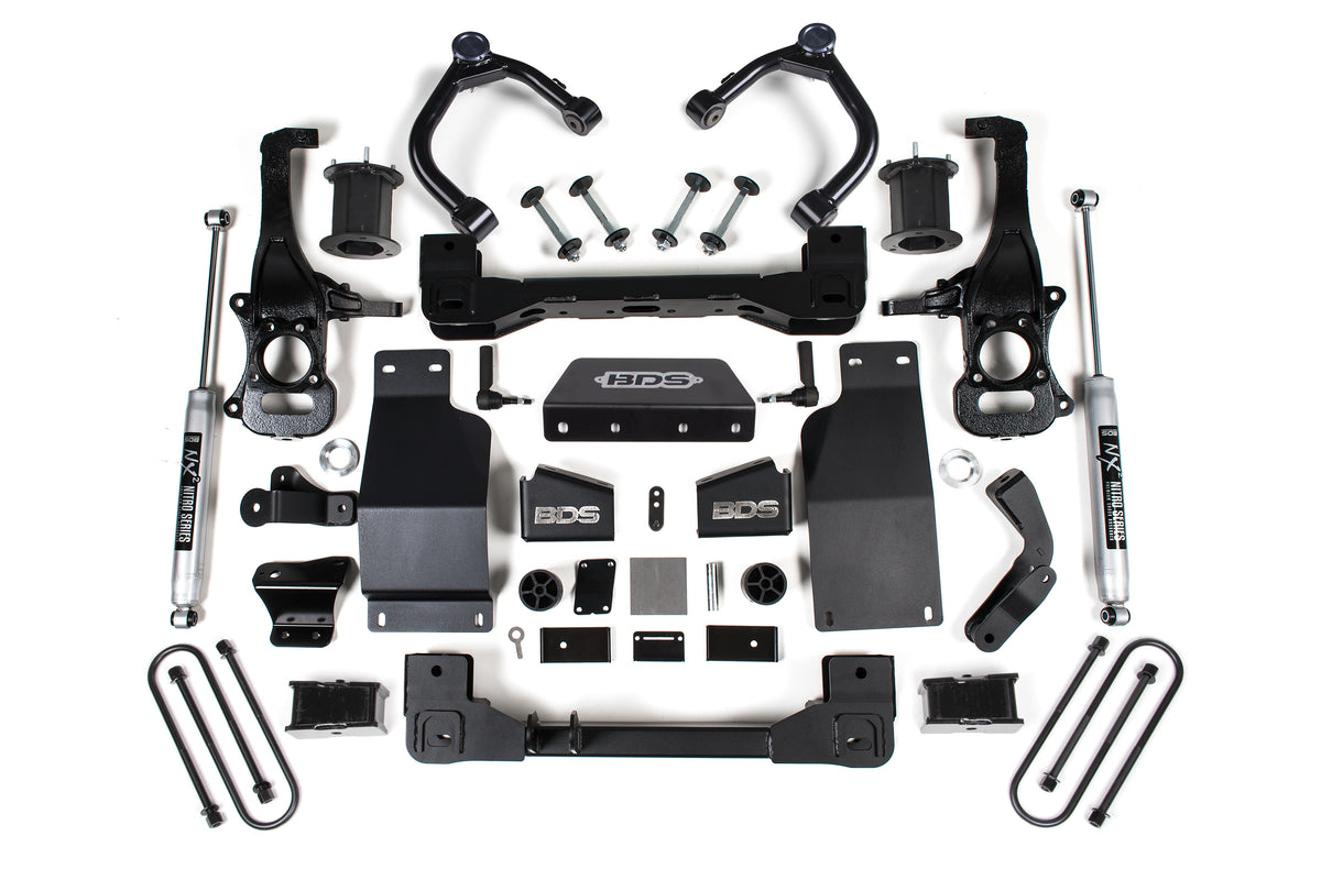 BDS Suspension 4" Lift Kit With FOX 2.0 Struts And Shocks | 25-26 SILVERADO/SIERRA 1500 3.0L DIESEL/2.7L Gas (excluding Trail BOSS/ High COUNTRY/ ZR2 /AT4/ AT4X /DENALI)