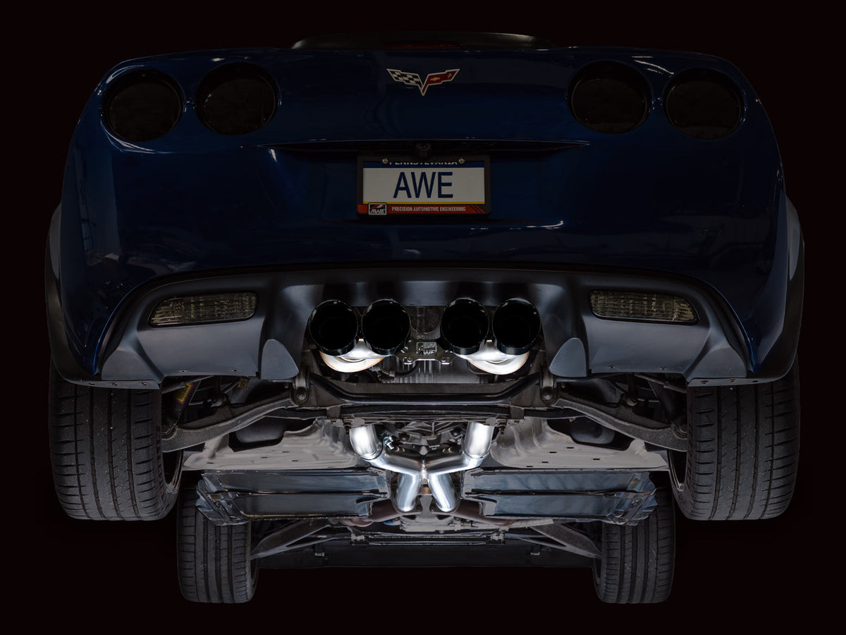 AWE Tuning C6 Chevrolet Corvette Z06/ZR1 Touring Edition Axle-back Exhaust w/ Chrome Silver Tips - 3015-42606 for 2006-2013 C