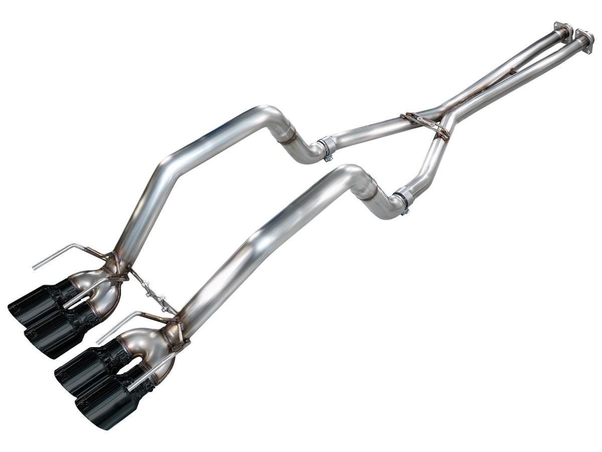 AWE Tuning 05-07 C6 Chevrolet Corvette 6.0L Track Edition Axleback Exhaust w/ Diamond Black Tips - 3020-43660 for 2005-2008 C