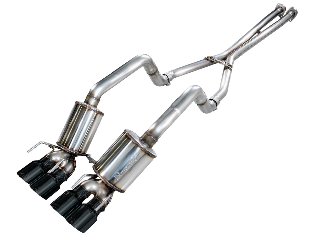 AWE Tuning 05-07 C6 Chevrolet Corvette 6.0L Track Edition Axleback Exhaust w/ Diamond Black Tips - 3020-43660 for 2005-2008 C