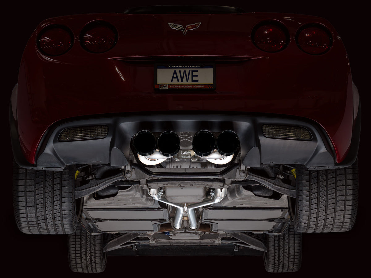 AWE Tuning 09-13 Chevrolet Corvette 6.2L Track Edition Axle-back Exhaust w/ Diamond Black Tips - 3020-43662