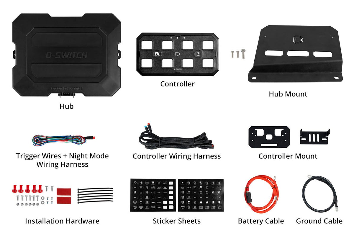 Diode Dynamics 18-25 Jeep Wrangler JL D-Switch Kit - DD8785
