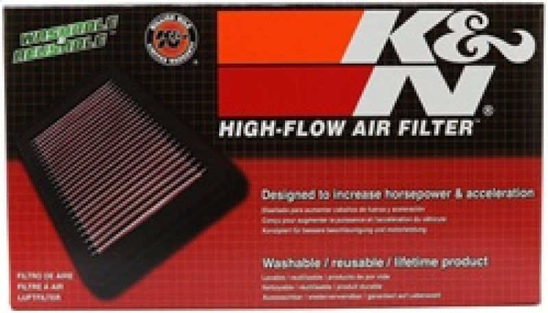 K&N Replacement Panel Air Filter for 2014-2015 Acura MDX 3.5L V6 - 33-5013 for 2014-2016 Acura MDX - angle view