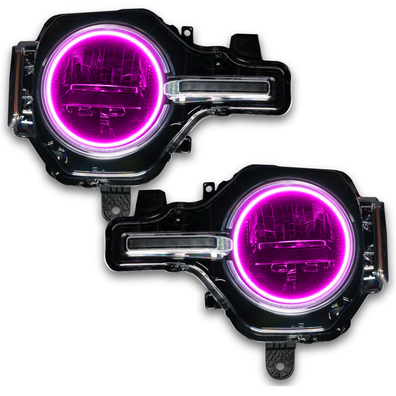 Oracle 2021 Ford Bronco Base Headlight LED Halo Kit - ColorSHIFT - w/ 2.0 Controller SEE WARRANTY - 1470-333
