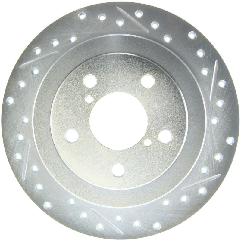 StopTech Select Sport 98-08 Subaru Forester Slotted and Drilled Left Rear Rotor - 227.47011L
