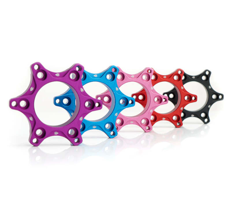 NRG Gaming Logitech Steering Short Hub - Red - SRK-LOTH-RD - close-up view 2 3 4