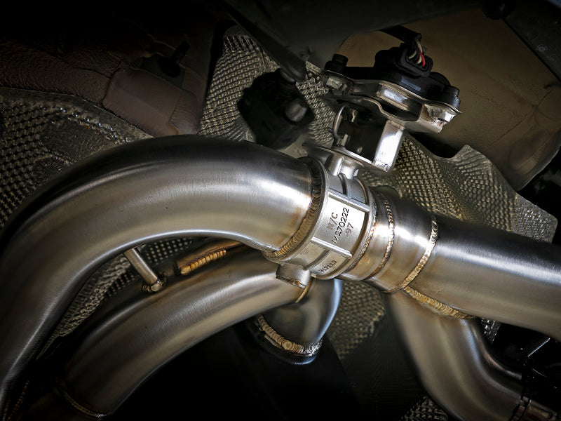 aFe 20-22 Audi RS6 Avant V8 4L (tt) MACH Force-Xp 3in to 2.5in 304 SS Cat-Back Exhaust w/ Carbon Tip - 49-36448-C