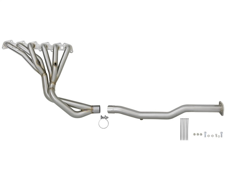 aFe Power Twisted Steel Long Tube Header &amp; Connection Pipes 01-16 Nissan Patrol (Y61) V8-4.8L - 48-36109-YN