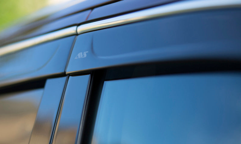 AVS 07-10 Infiniti G35 Ventvisor Low Profile Deflectors 4pc - Smoke w/Chrome Trim - 794004