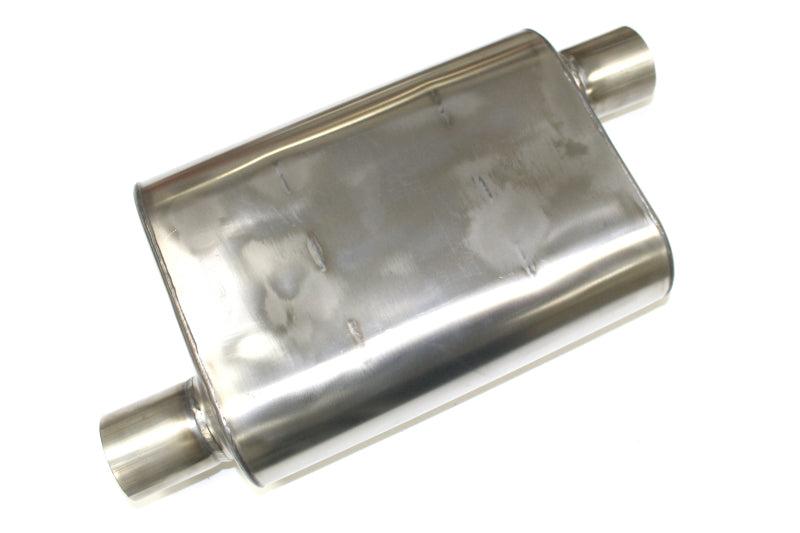 JBA Universal Chambered Style 304SS Muffler 13x9.75x4 2.5in Inlet Diameter Offset/Offset - 40-251300