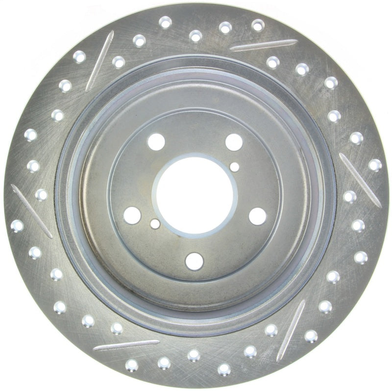 StopTech Select Sport 98-08 Subaru Forester Slotted and Drilled Left Rear Rotor - 227.47011L