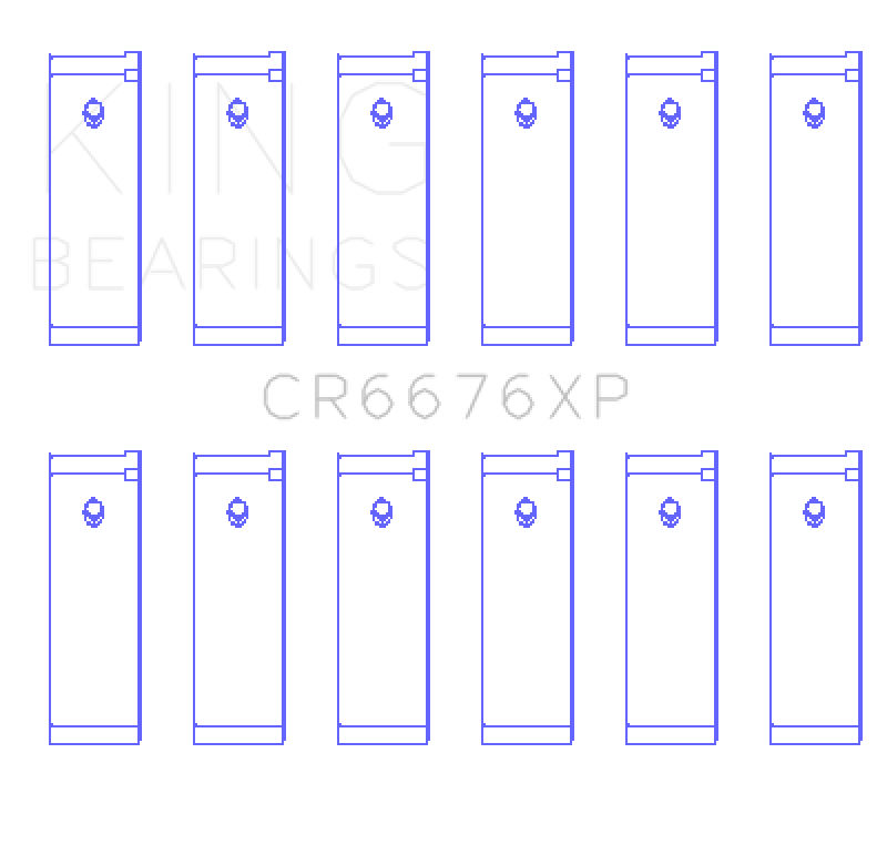 King Nissan VG30DE/VG30DETT/VG30E/VG30T (Size +0.25) Performance Rod Bearing Set - CR6676XP0.25