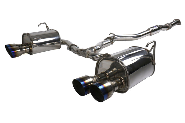 Invidia 15+ Subaru STI 4Dr Q300 Single Layer Titanium Burnt Quad Tip Cat-Back Exhaust - HS15STIG2T for 2015-2021 Subaru WRX -